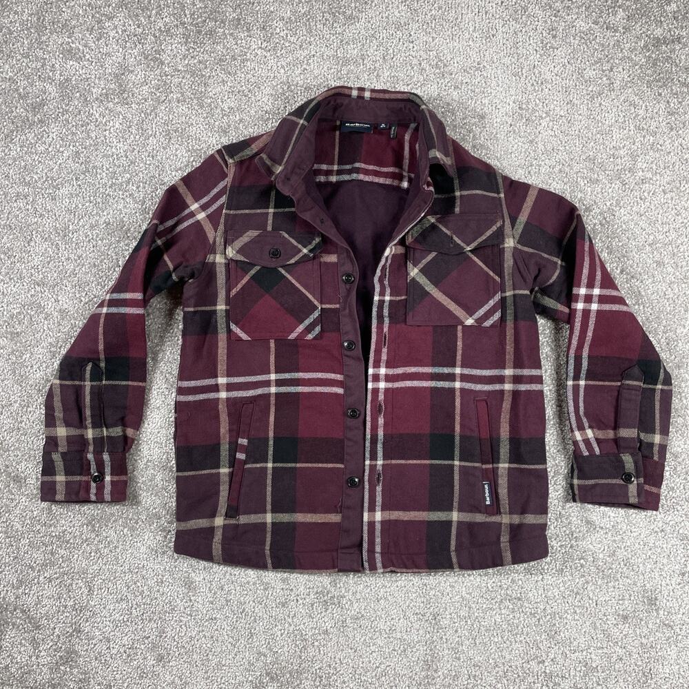 Barbour Flannel Shirt Boys 8/9‎ Shacket Tartan Plaid Overshirt Classic Cotton